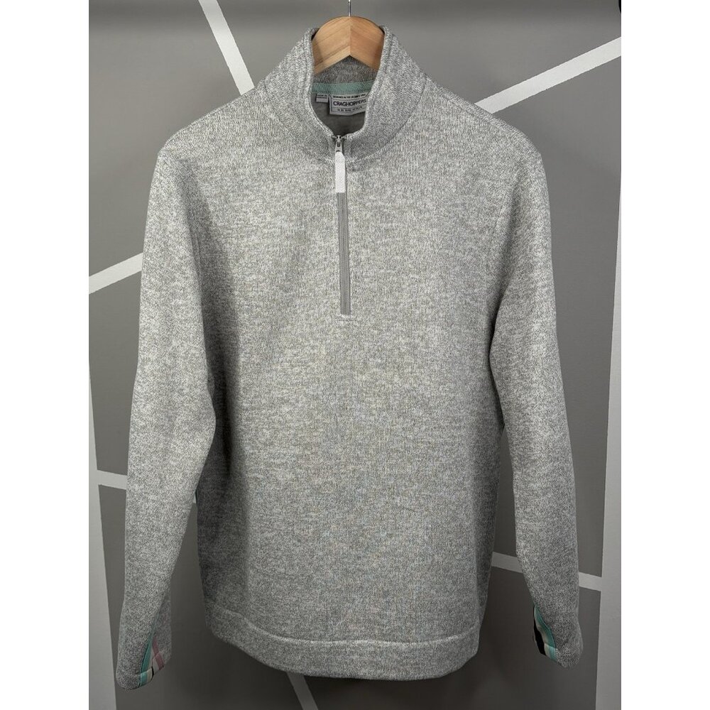 Craghoppers Women’s 3XL Sz 16 Pinalla Half Zip Sweater Fleece Heather Soft Grey